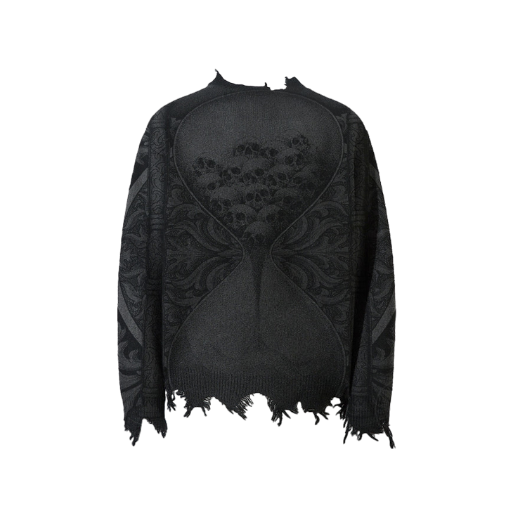 Eternal Eclipse Distressed Sweater