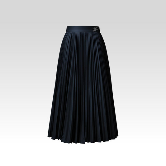 Obsidian Elegance Pleated Skirt