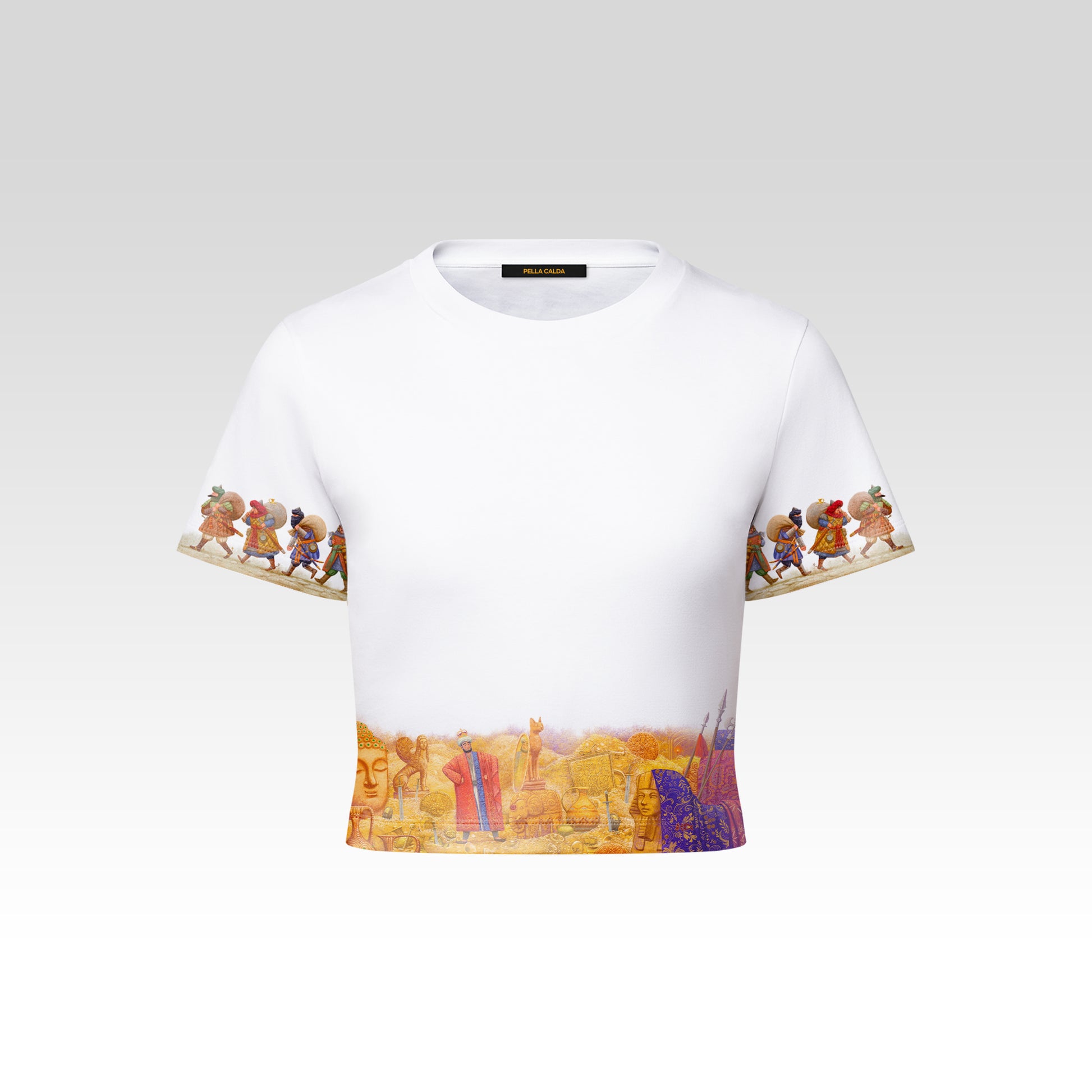 Golden Caravan Crop Tee