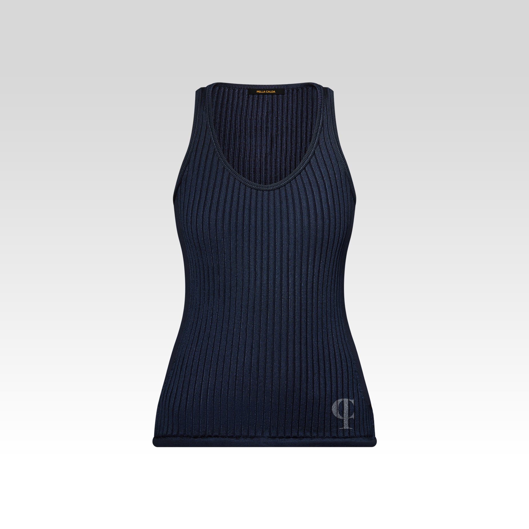 Midnight Ribbed Knit Tank