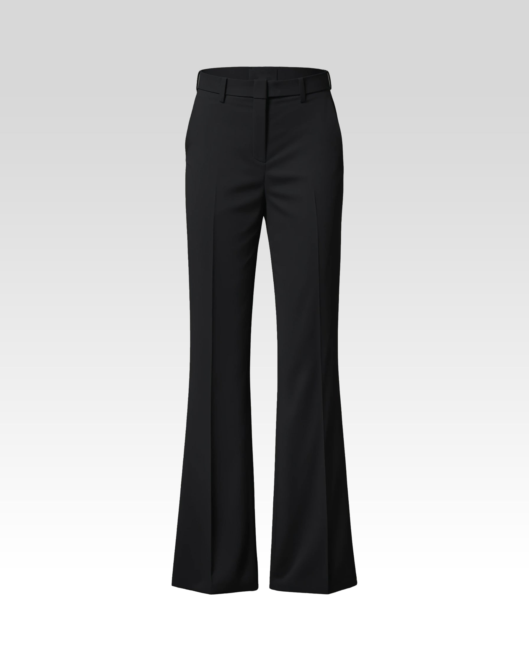 Noir Elegance Flared Trousers