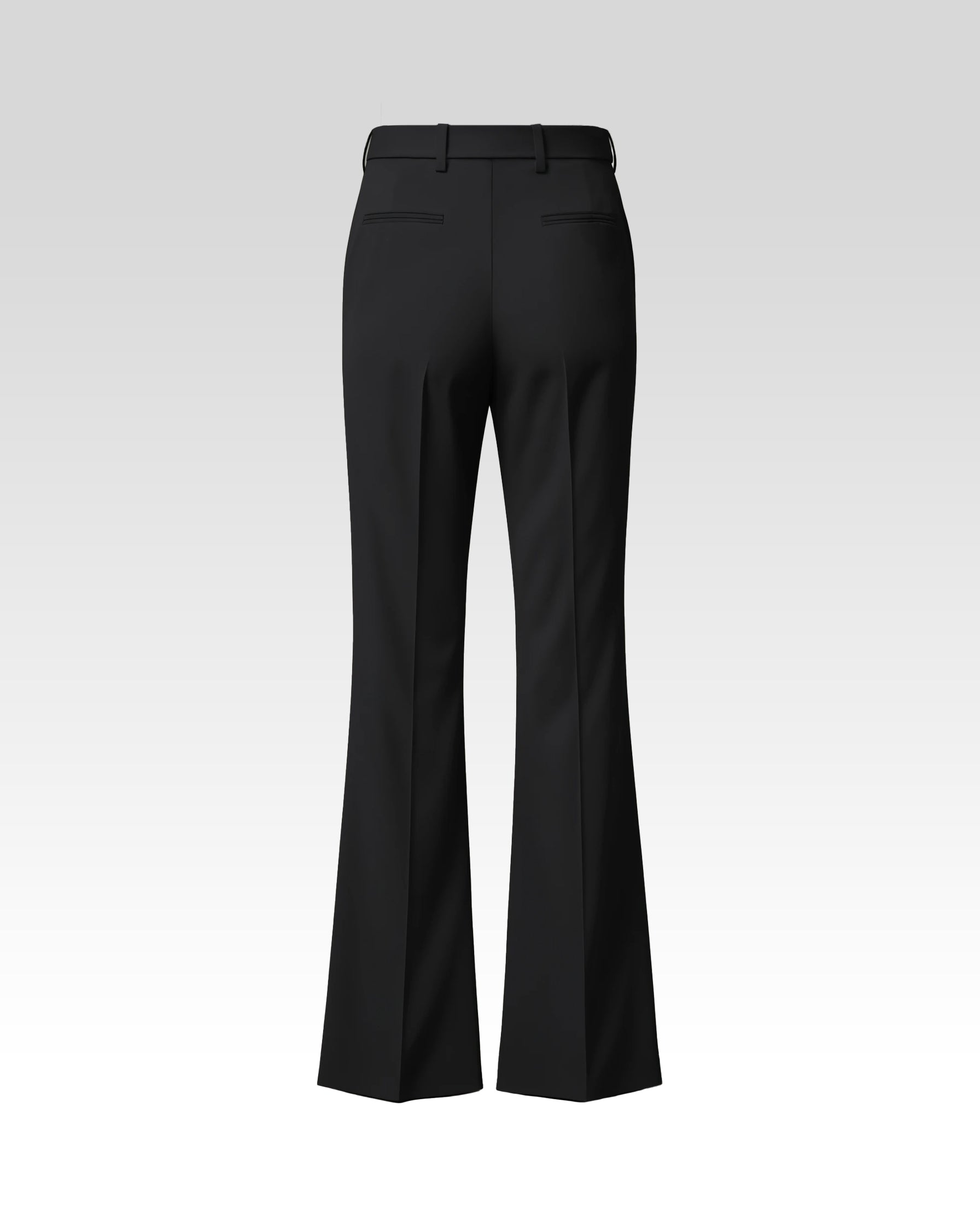 Noir Elegance Flared Trousers